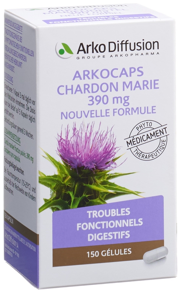 ARKOCAPS Chardon Marie 390 mg nv. form., gél. 150