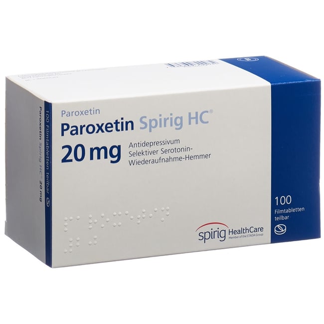Paroxetin Spirig HC 20 mg, Filmtabletten