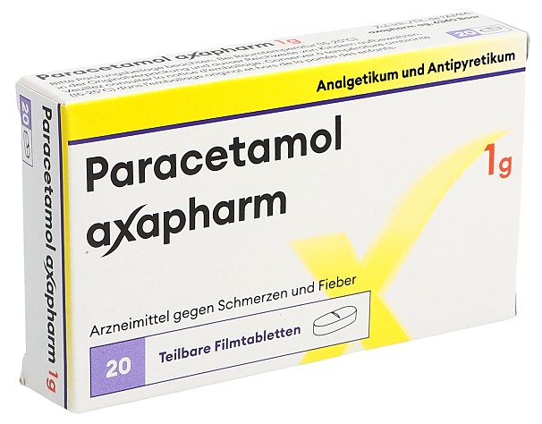 PARACETAMOL axapharm cpr pell 1 g 20 pce