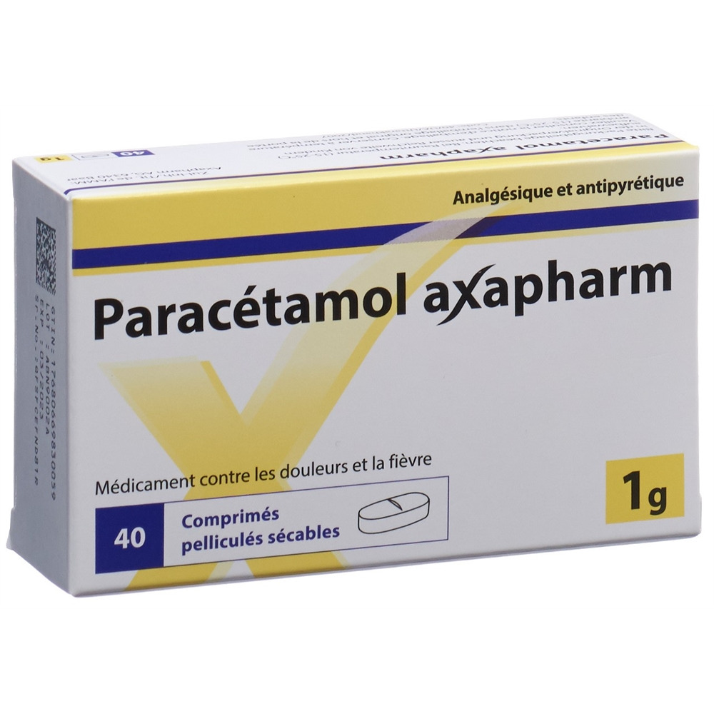PARACETAMOL axapharm cpr pell 1 g 40 pce