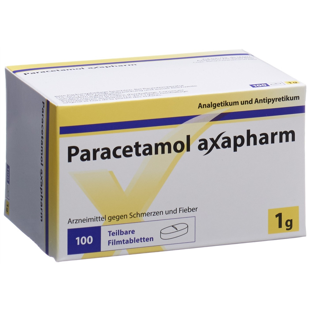 PARACETAMOL axapharm cpr pell 1 g 100 pce