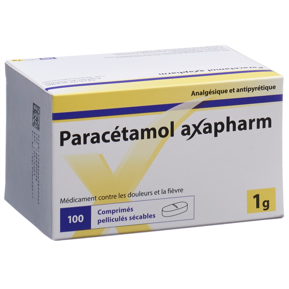 PARACETAMOL axapharm cpr pell 1 g 100 pce