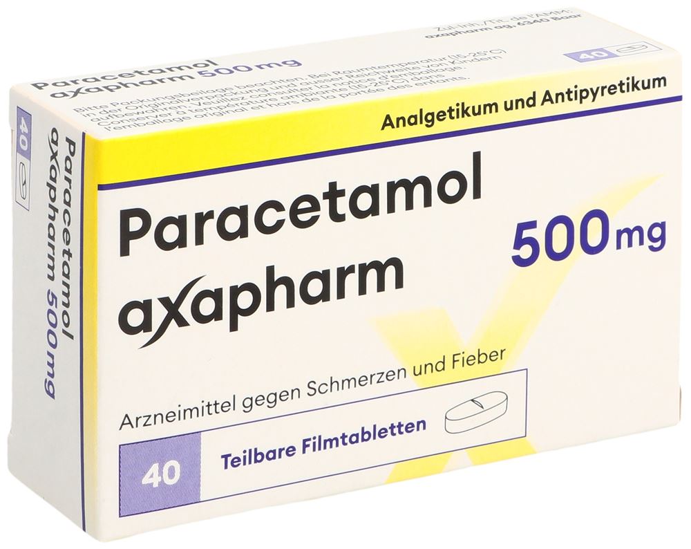 PARACETAMOL axapharm cpr pell 500 mg 40 pce