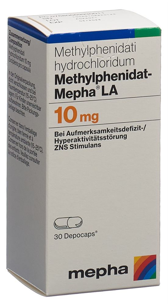 METHYLPHENIDAT Mepha LA depocaps 10 mg bte 30 pce