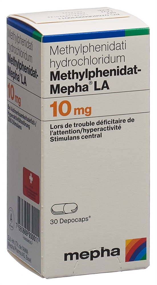 METHYLPHENIDAT Mepha LA depocaps 10 mg bte 30 pce