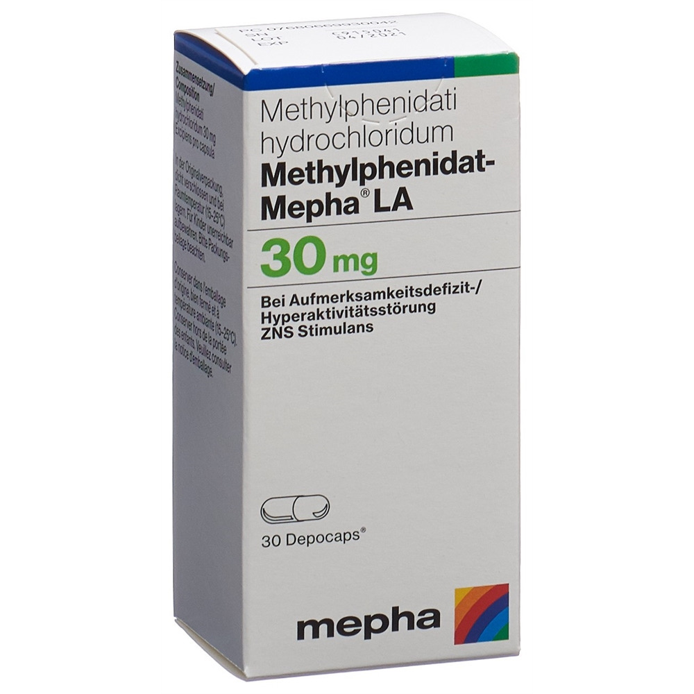 METHYLPHENIDAT Mepha LA depocaps 30 mg bte 30 pce