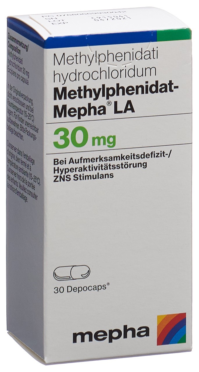 METHYLPHENIDAT Mepha LA depocaps 30 mg bte 100 pce