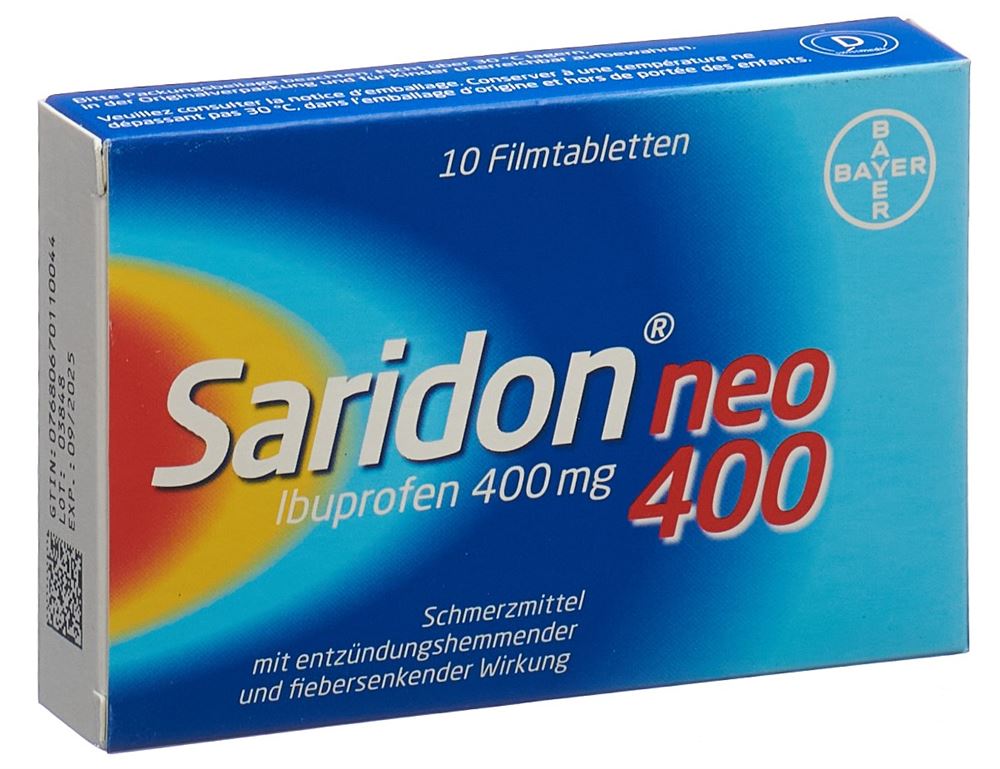 SARIDON neo cpr pell 400 mg 10 pce