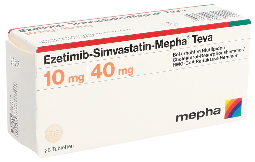 EZETIMIB SIMVASTATIN Mepha Teva 10/40 mg 28 pce