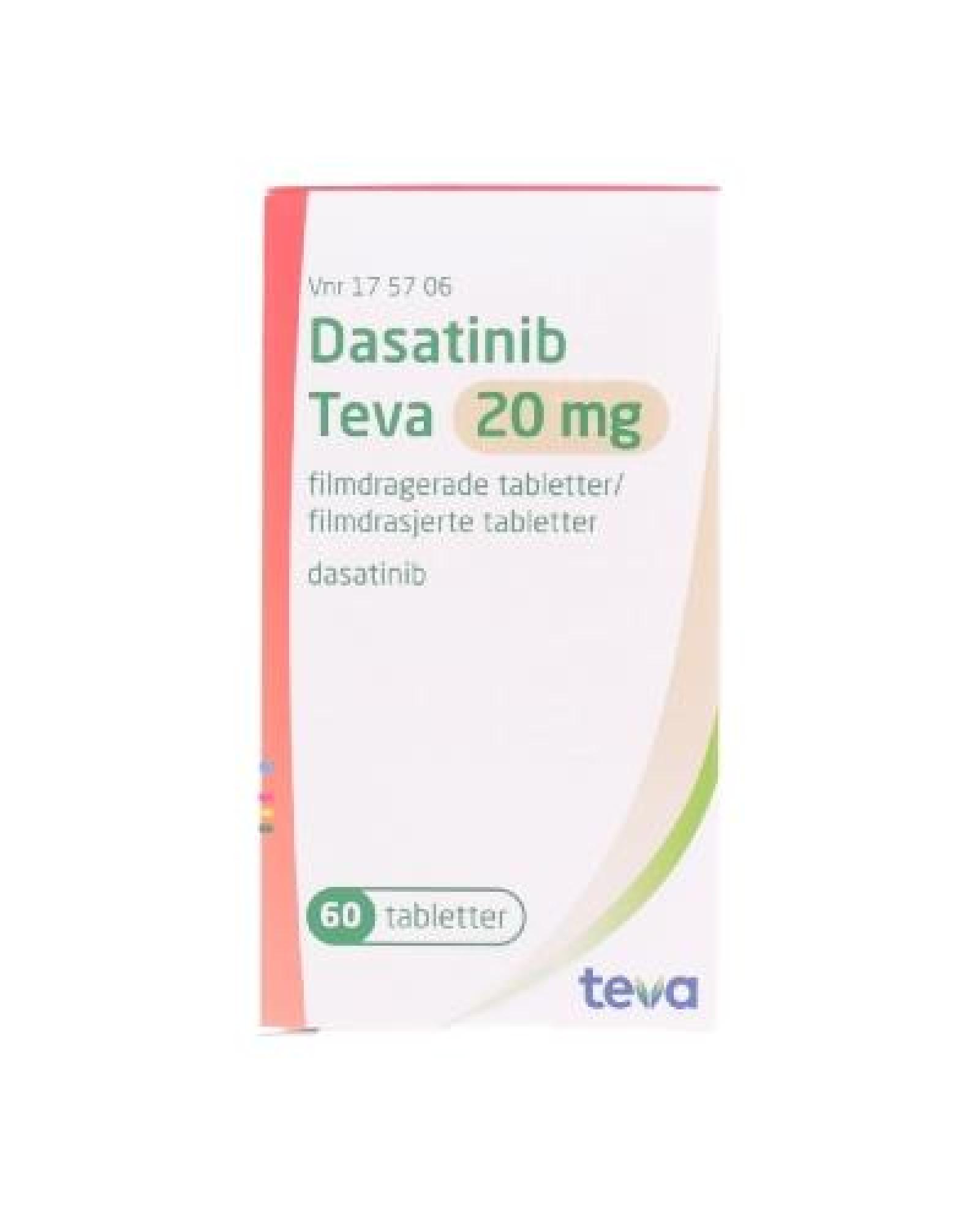 Dasatinib-Teva 20 mg, Filmtabletten
