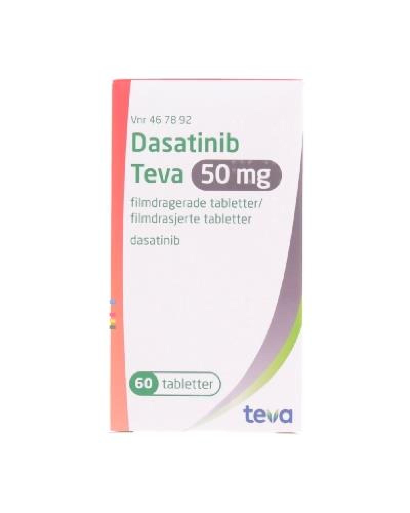 Dasatinib-Teva 50 mg, Filmtabletten