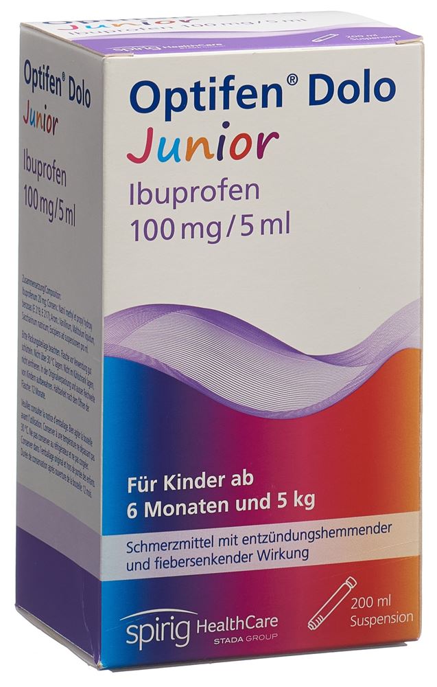 OPTIFEN Dolo Junior susp 100 mg/5ml fl 200 ml