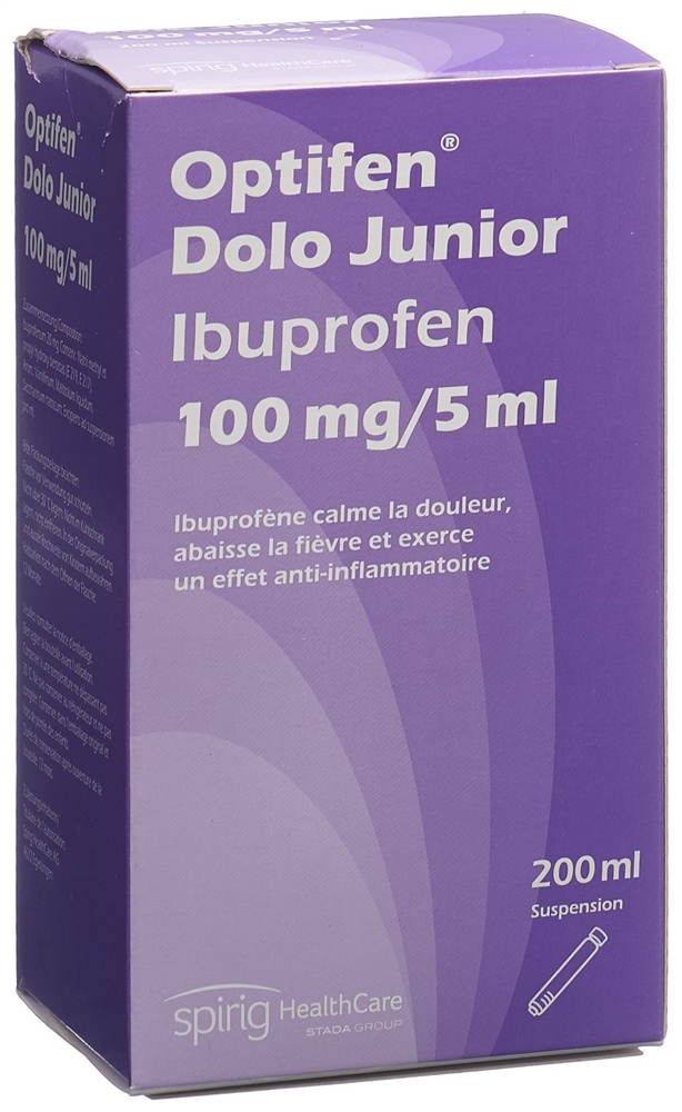 OPTIFEN Dolo Junior susp 100 mg/5ml fl 200 ml