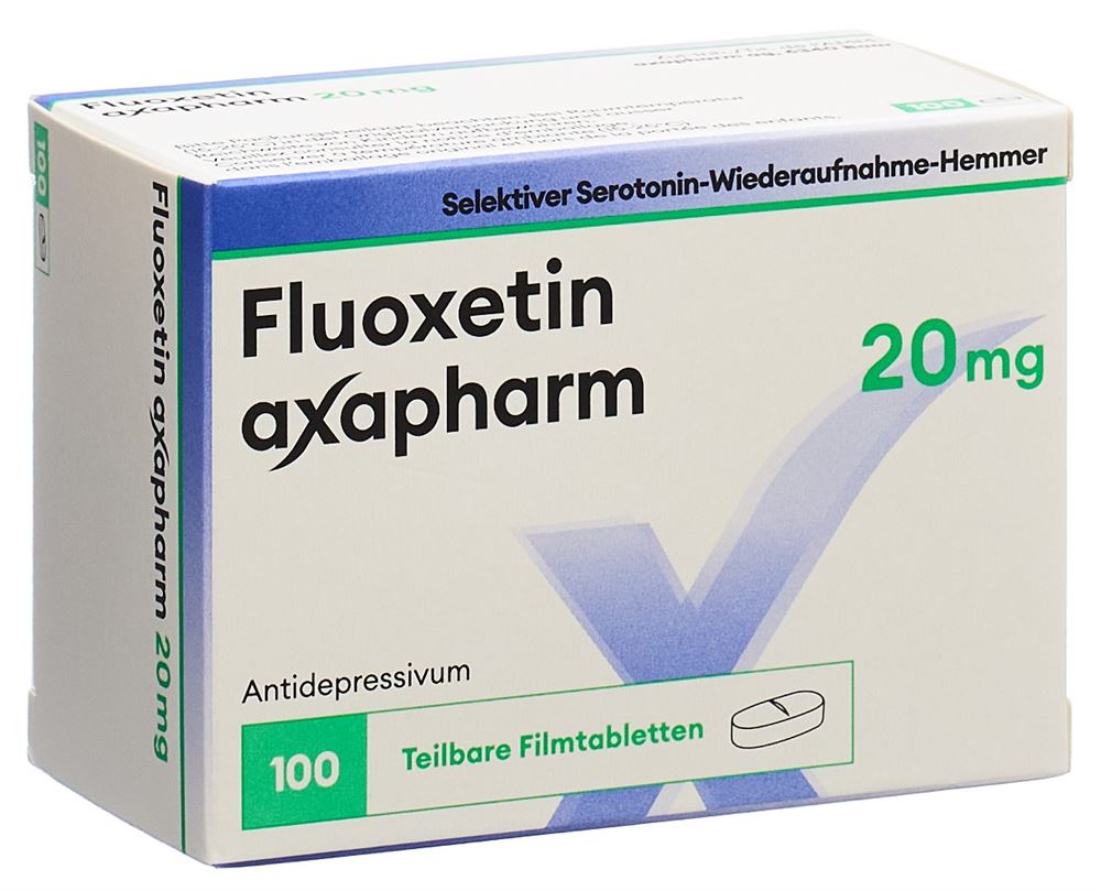 FLUOXETINE axapharm cpr pell 20 mg 100 pce