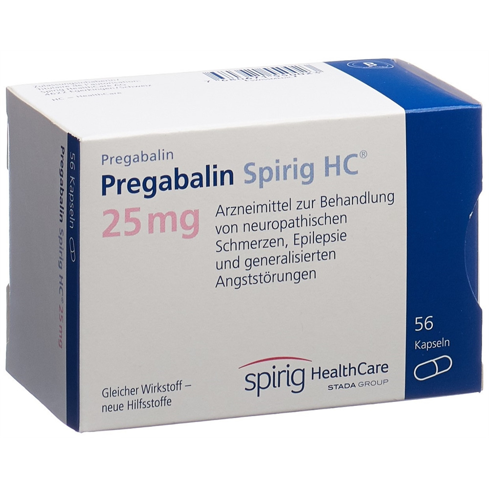 PREGABALINE Spirig HC caps 25 mg 56 pce