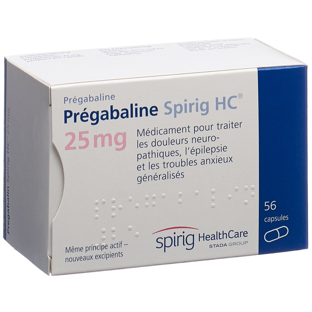 PREGABALINE Spirig HC caps 25 mg 56 pce