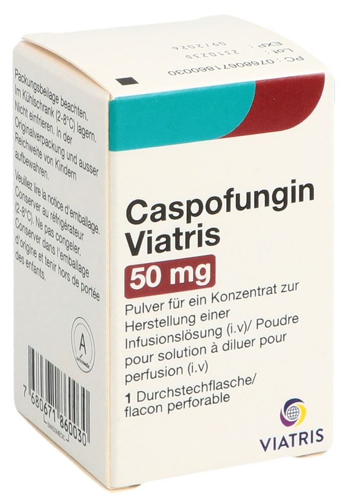 CASPOFUNGIN Viatris subst sèche 50 mg flac