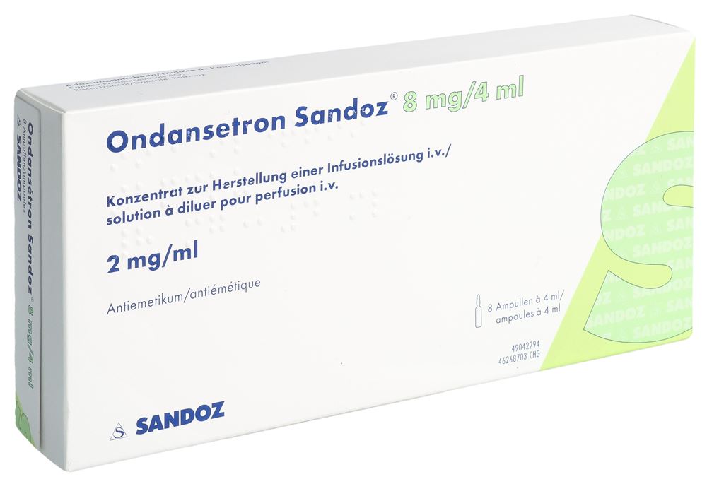 ONDANSETRON Sandoz conc perf 8 mg/4ml 8 amp 4 ml