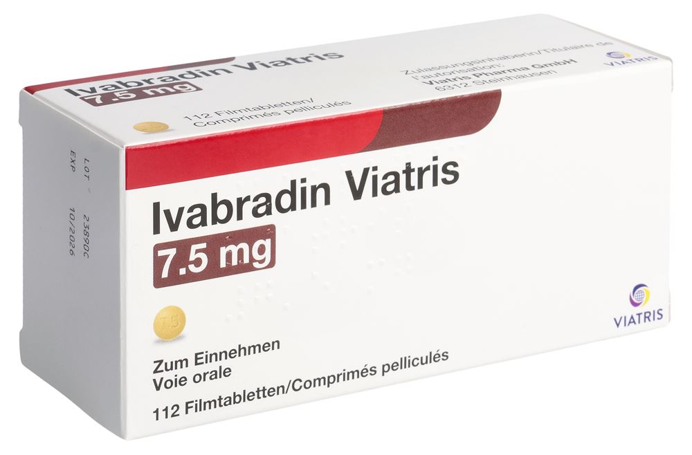 Ivabradin Viatris 7.5 mg, Filmtabletten