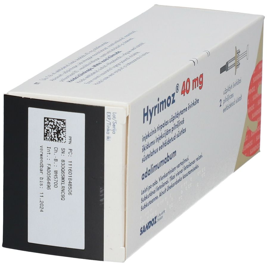 Hyrimoz 40 mg/0.8 ml, Injektionslösung in Fertigspritzen