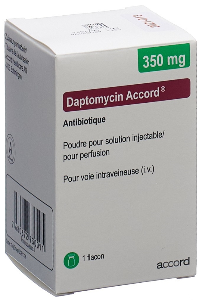 DAPTOMYCIN Accord subst sèche 350 mg flac