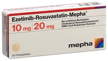 Ezetimib-Rosuvastatin Viatris 10 mg / 20 mg, Filmtabletten