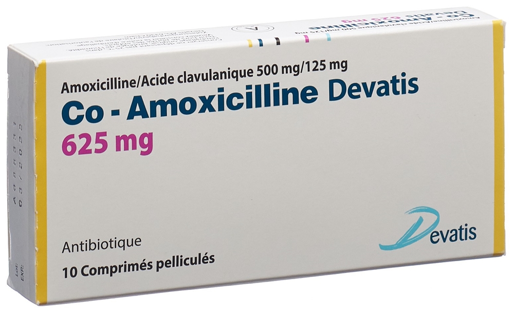 CO-AMOXICILLINE Devatis cpr pell 625 mg 10 pce