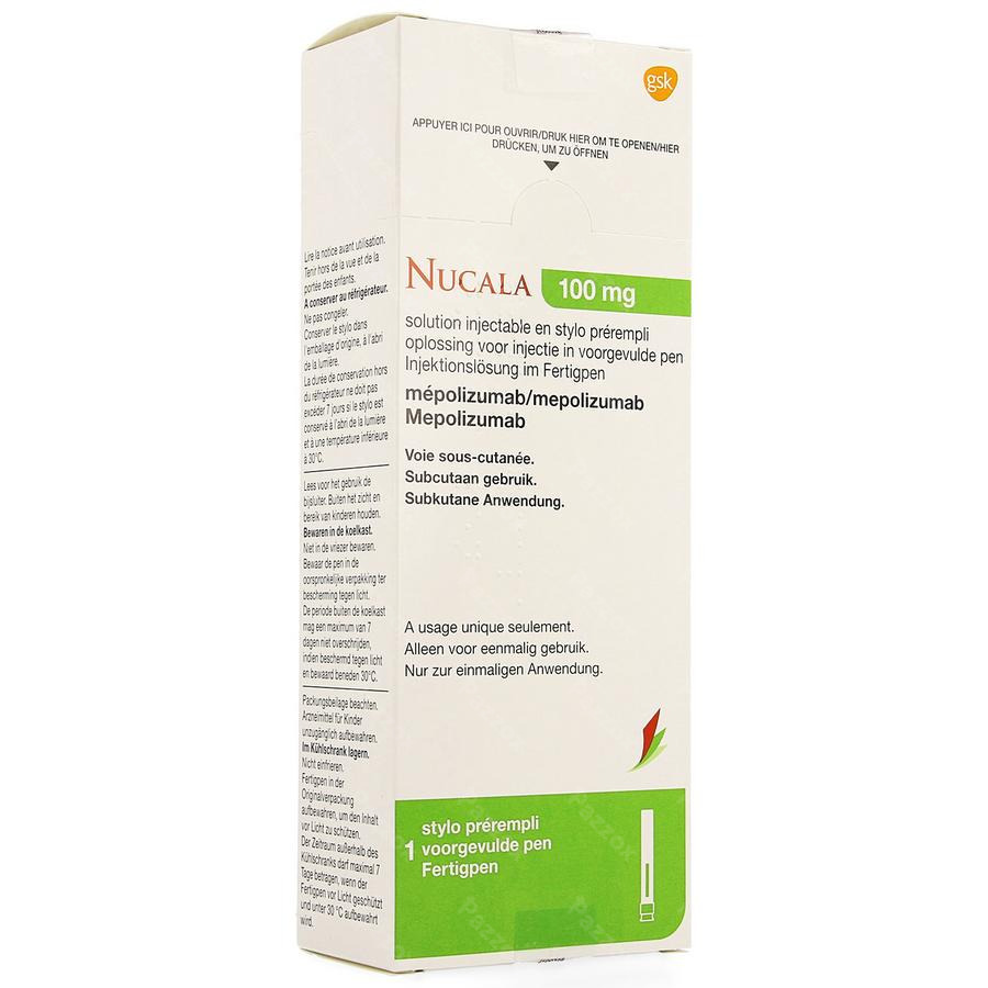 Nucala 100 mg/mL, Injektionslösung im Fertigpen
