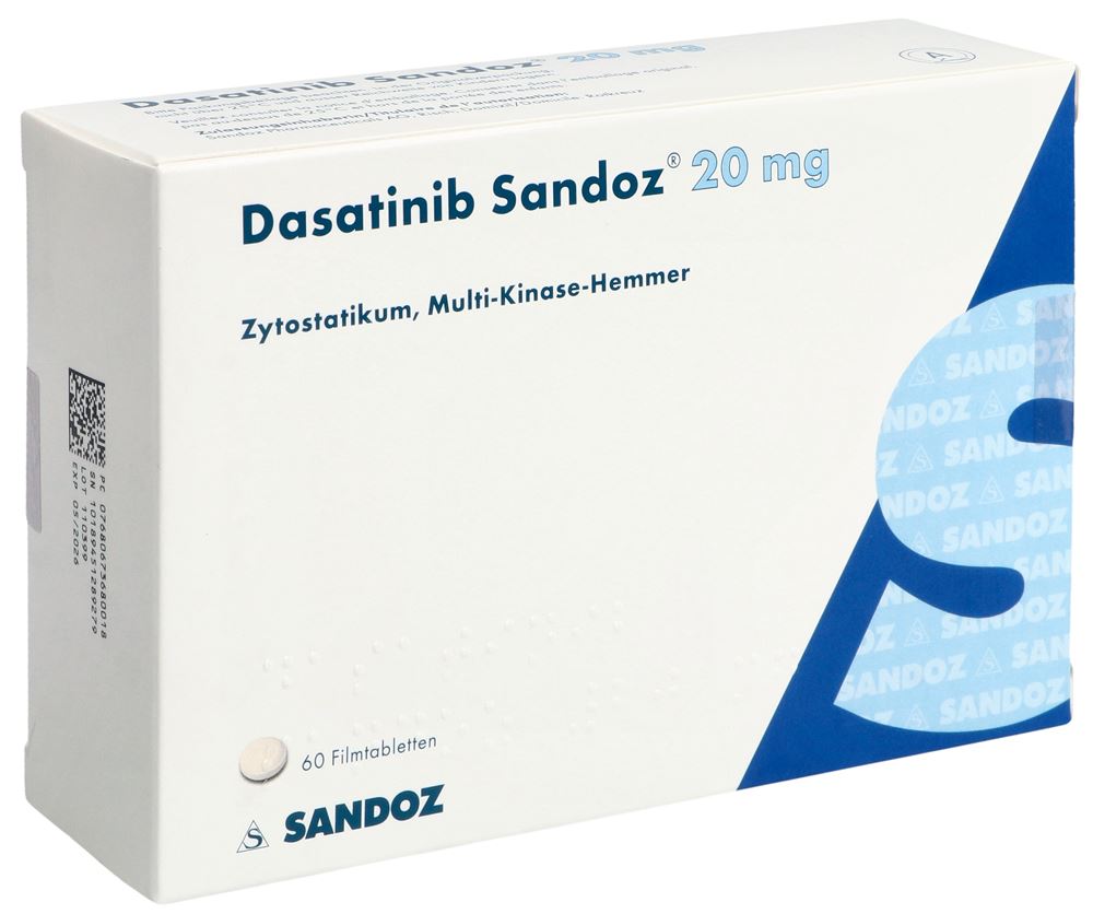 DASATINIB Sandoz cpr pell 20 mg 60 pce