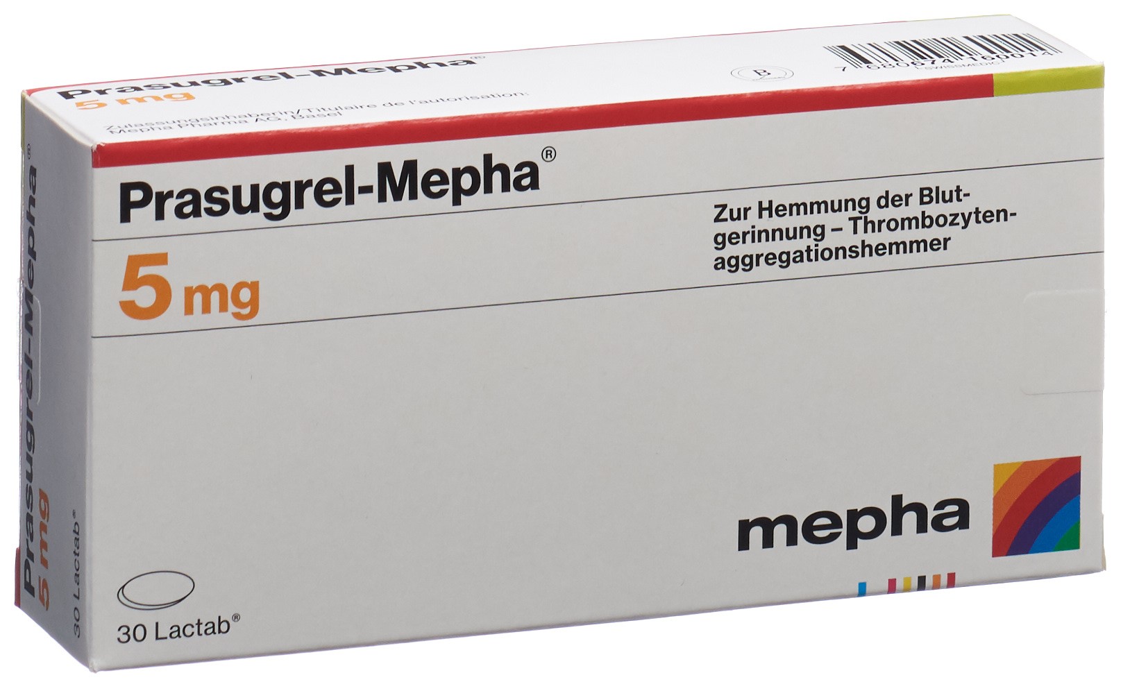 PRASUGREL Mepha Lactab 5 mg 100 pce