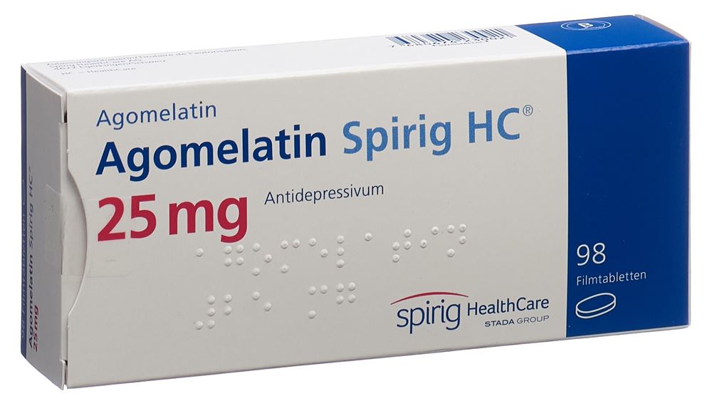 AGOMELATINE Spirig HC cpr pellic 25 mg 98 pce