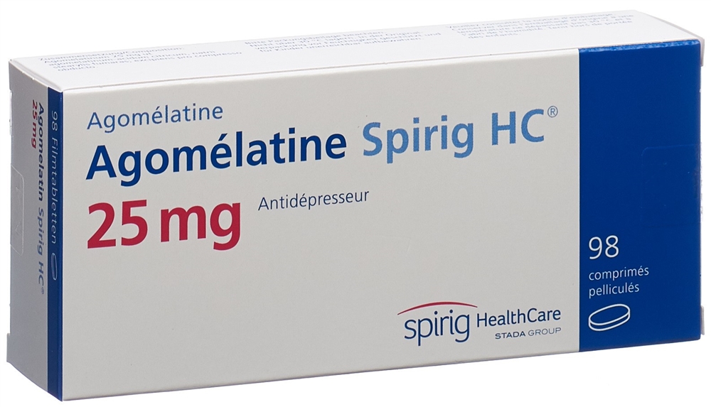AGOMELATINE Spirig HC cpr pellic 25 mg 98 pce