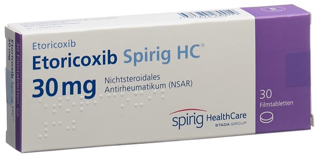 ETORICOXIBE Spirig HC cpr pell 30 mg 30 pce