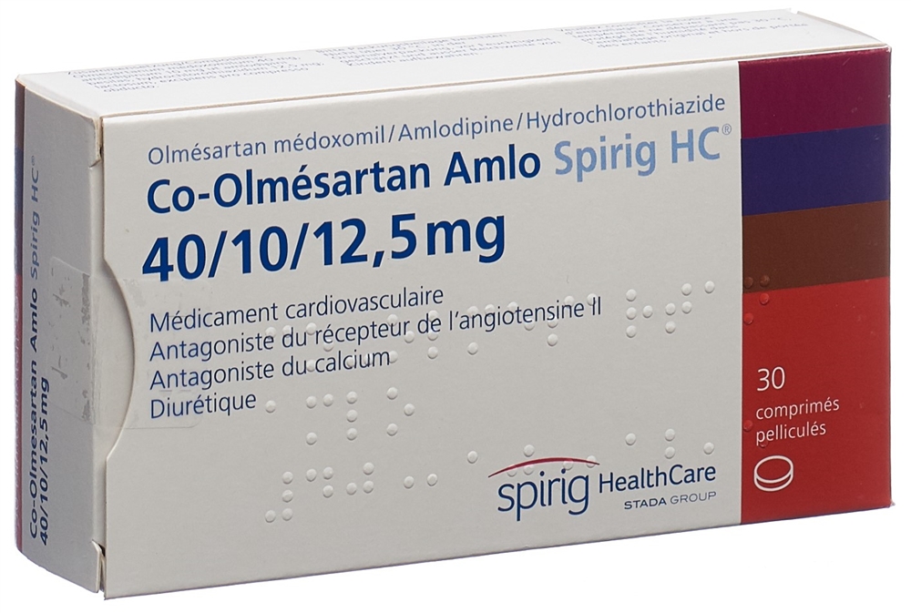 CO-OLMESARTAN AMLO Spirig HC 40/10/12.5mg 30 pce