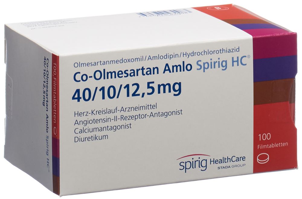 CO-OLMESARTAN AMLO Spirig HC 40/10/12.5mg 100 pce