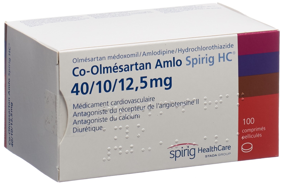 CO-OLMESARTAN AMLO Spirig HC 40/10/12.5mg 100 pce