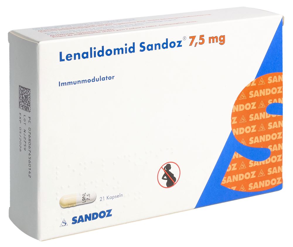 LENALIDOMID Sandoz caps 7.5 mg 21 pce