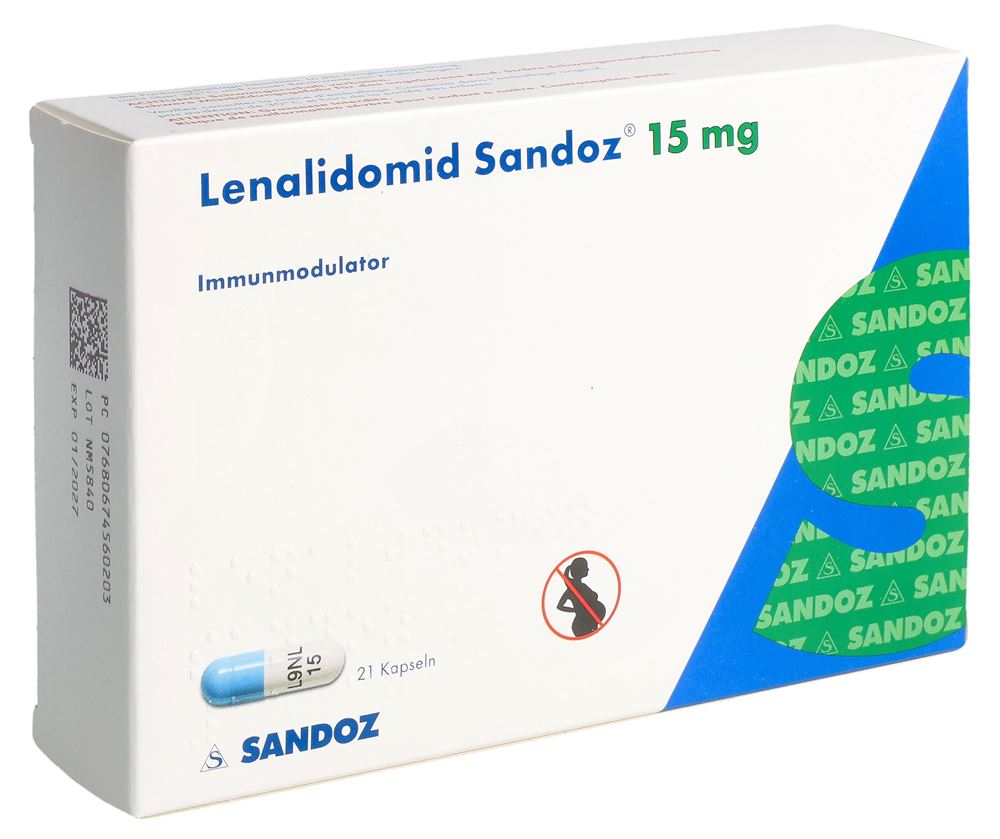 LENALIDOMID Sandoz caps 15 mg 21 pce