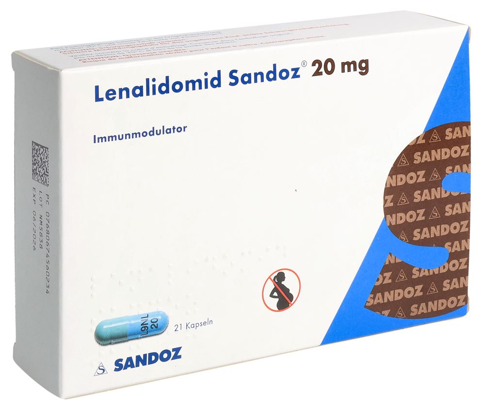 LENALIDOMID Sandoz caps 20 mg 21 pce