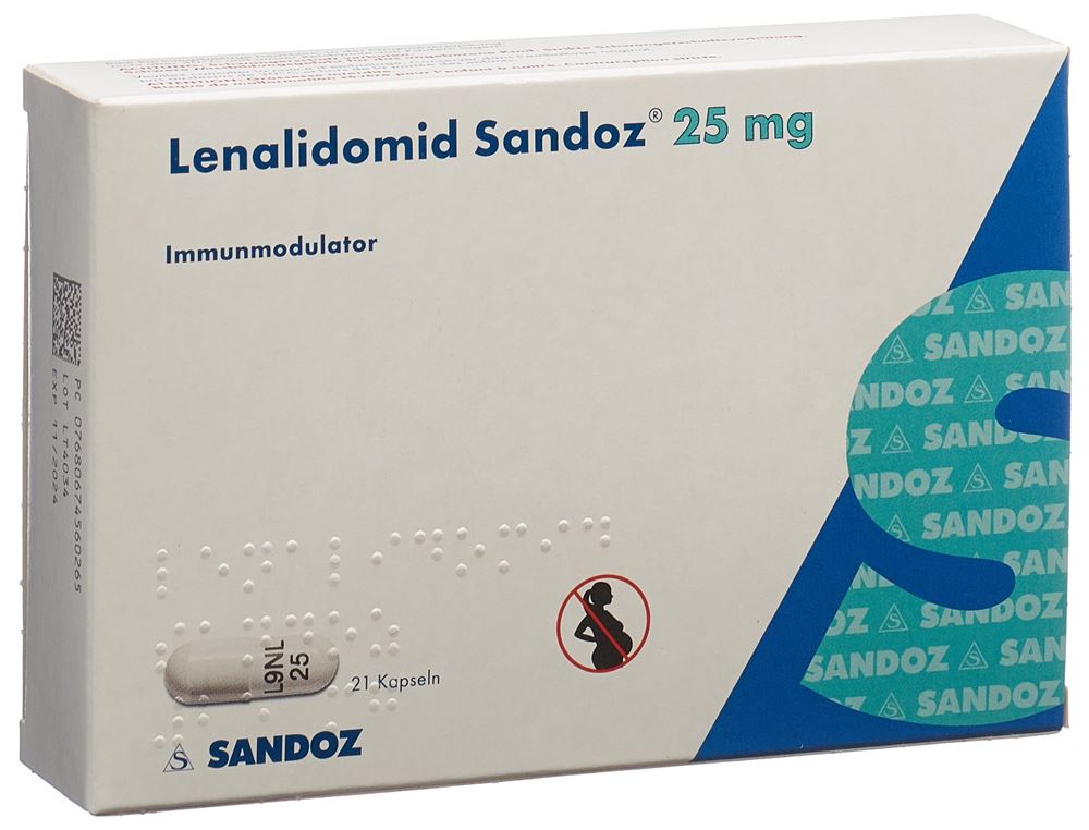 LENALIDOMID Sandoz caps 25 mg 21 pce