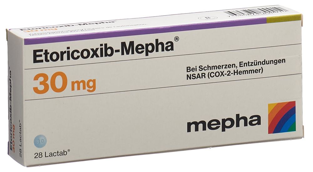 ETORICOXIB Mepha Lactab 30 mg 28 pce