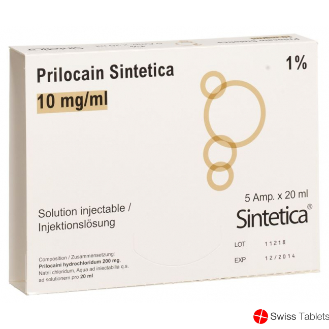 Prilocain Hyperbar Sintetica 20 mg/ml, soluzione iniettabile