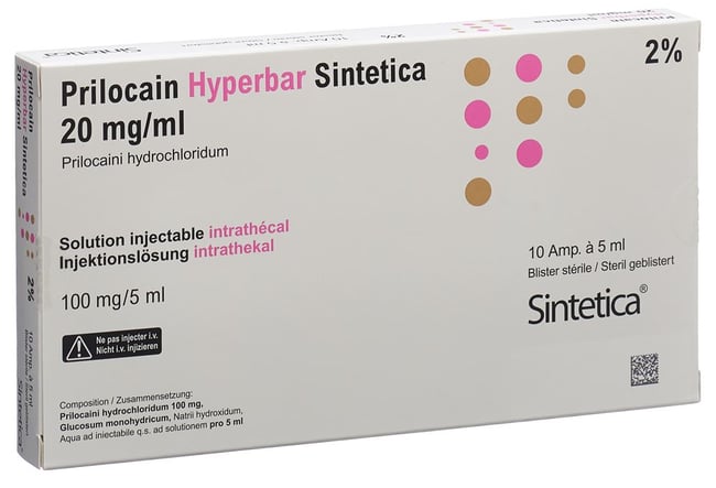 Prilocain Hyperbar Sintetica 20 mg/ml, soluzione iniettabile