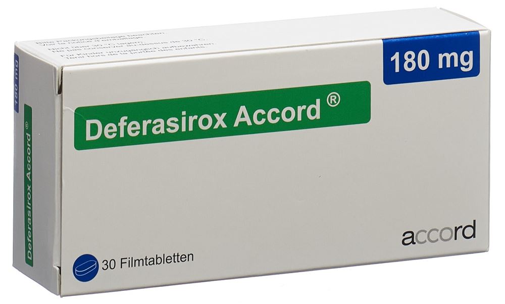DEFERASIROX Accord cpr pellic 180 mg 30 pce