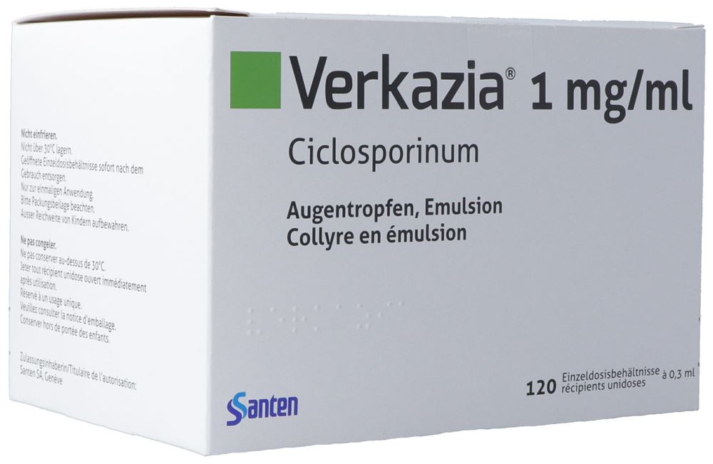 VERKAZIA gtt opht 120 monodos 0.3 ml