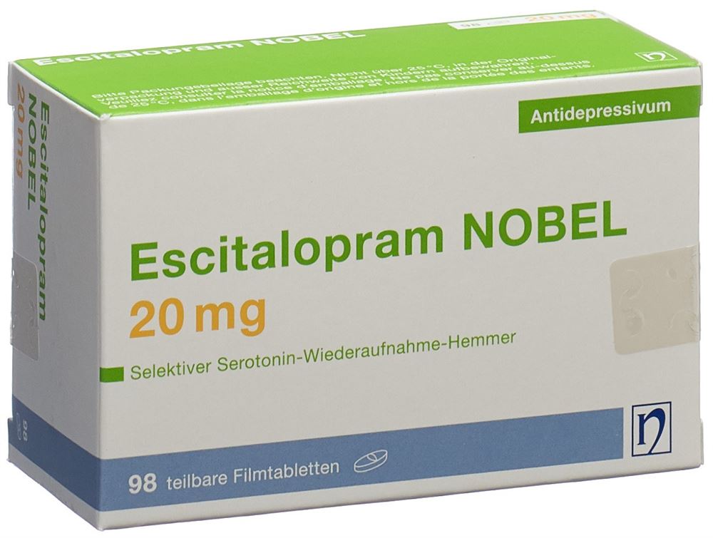 ESCITALOPRAM NOBEL cpr pell 20 mg 98 pce