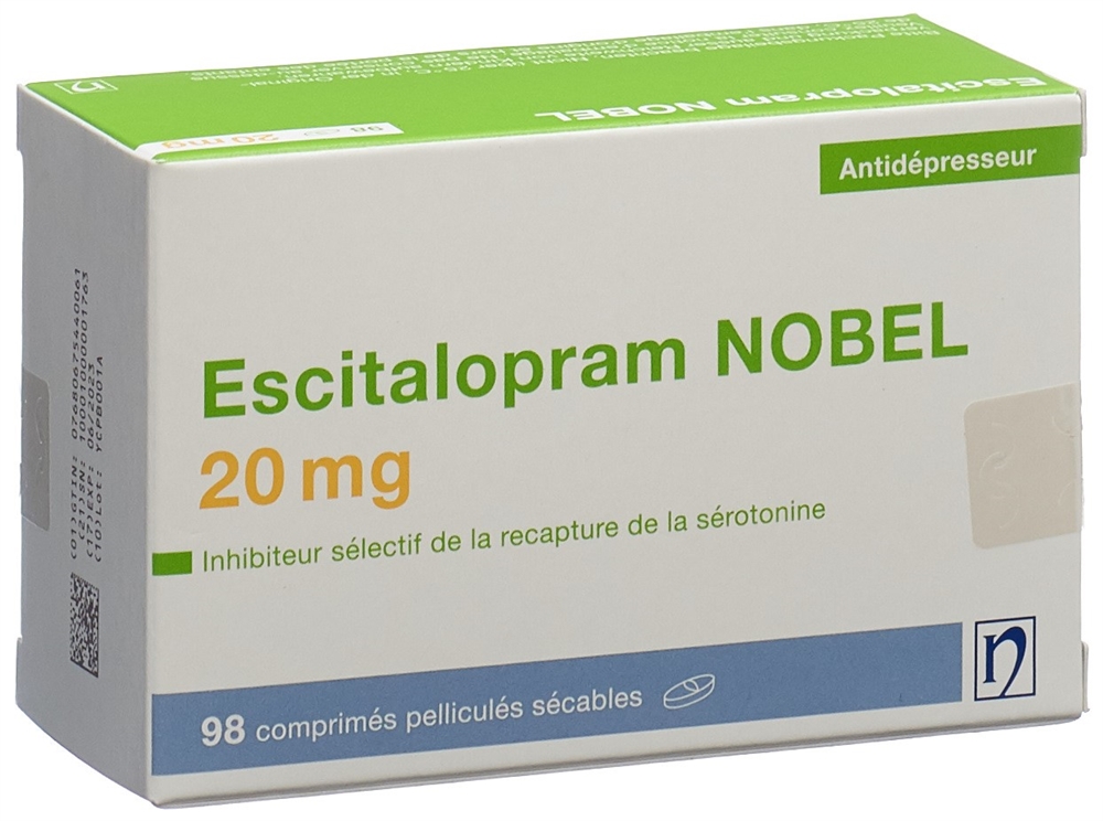 ESCITALOPRAM NOBEL cpr pell 20 mg 98 pce