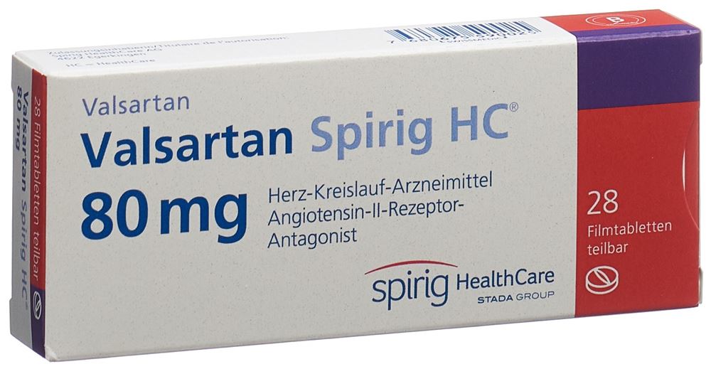 VALSARTAN Spirig HC cpr pell 80 mg 28 pce