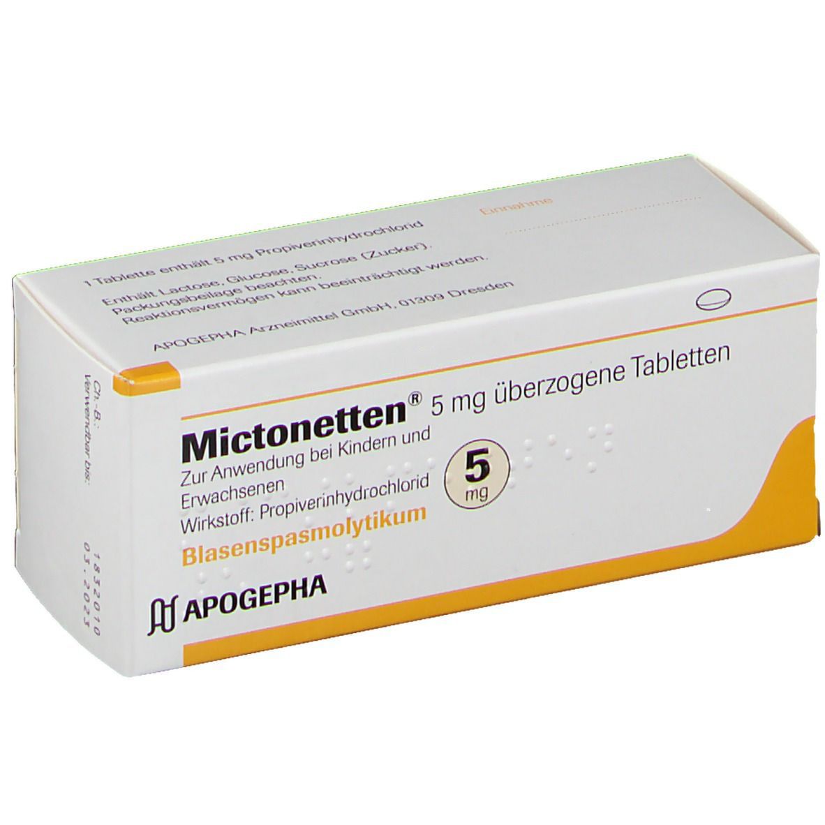 Mictonet 5 mg, Dragées