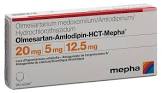 Olmesartan-Amlodipin-HCT-Mepha 20 mg/5 mg/12,5 mg, Filmtabletten